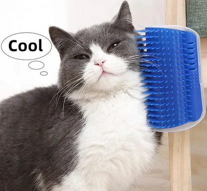 Massage Pet Cat Brush Corner Scrape Hair Removal Beauty Clean Corner Brush Removable Scratcher Comb for Kitten Cat